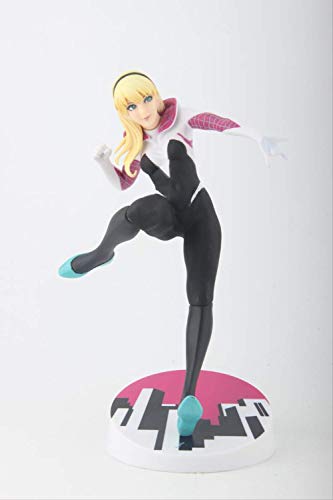 QWYU 24cm Spider Woman Gwen Stacy Figuras de acción Estatua Serie Juguete