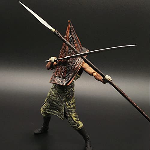 QWYU Silent Hill Figura de acción Cabeza de pirámide Figma Pvc Modelo coleccionable Juguete Anime Película Silenciosa Colina Pirámide Cabeza