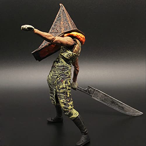 QWYU Silent Hill Figura de acción Cabeza de pirámide Figma Pvc Modelo coleccionable Juguete Anime Película Silenciosa Colina Pirámide Cabeza