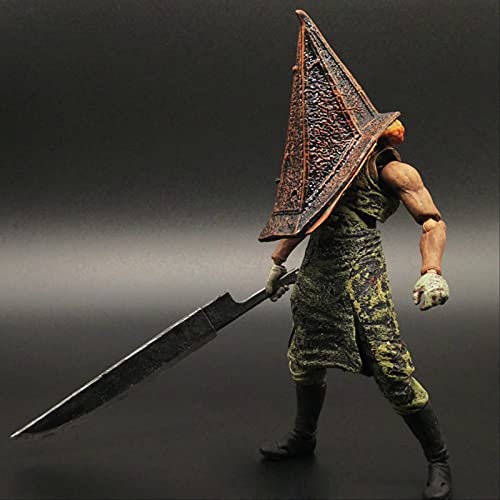 QWYU Silent Hill Figura de acción Cabeza de pirámide Figma Pvc Modelo coleccionable Juguete Anime Película Silenciosa Colina Pirámide Cabeza