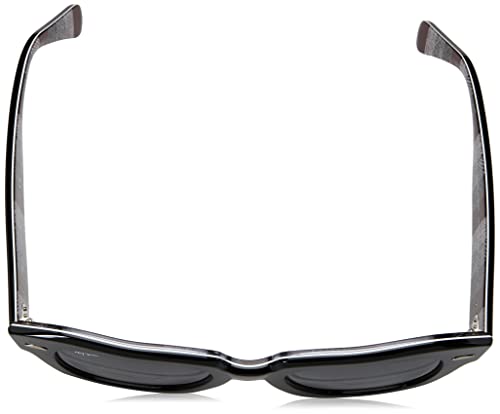 Ray-Ban 0RB2186 Gafas, Black ON Chevron Grey/Burgundy, 49 Unisex