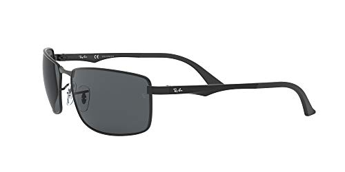 Ray-Ban 0RB3498 Gafas de Sol, Matte Black, 64 para Hombre