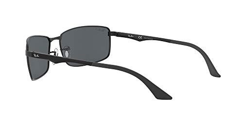 Ray-Ban 0RB3498 Gafas de Sol, Matte Black, 64 para Hombre