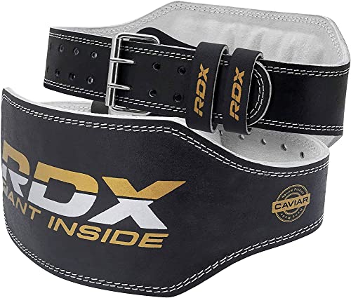 RDX Gimnasio Cinturón Cuero 6" Musculacion Peso Cinturones Pesas Entrenamiento Levantamiento