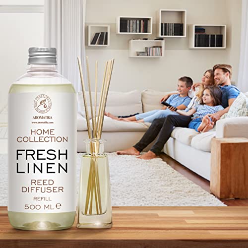 Recambio de Difusor Ropa Limpia 500ml - Relleno Difusor - Difusores Aromáticos - Ambientador - Difusor Perfumado - Fragancia para la Habitación - Difusor Fresh Linen - Fragancia Fresca