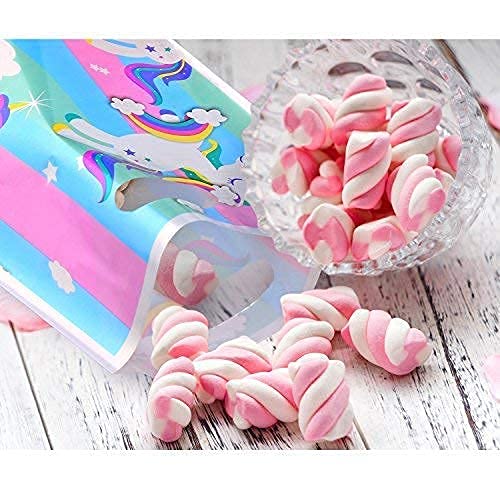 Reccisokz - Bolsa de regalo de unicornio de 40 piezas para fiestas de cumpleaños, baby shower, eventos