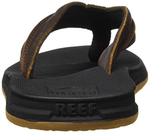 Reef Leather Element TQT, Chanclas Hombre, Negro/Marrón, 43 EU