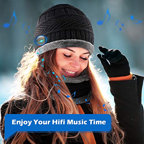 Regalos Hombre Originales Gorro Bluetooth - Ideas Regalo Hombre Adolescentes Amigo Invisible Regalos Papa Novio Navidad, Gorro con Auriculares Bluetooth Invierno Deporte para Musica Correr Senderismo