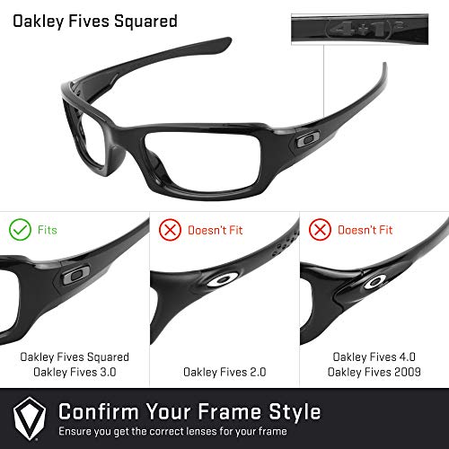 Revant Lentes de Repuesto Compatibles con Gafas de Sol Oakley Fives Squared, Polarizados, Marrón Oscuro