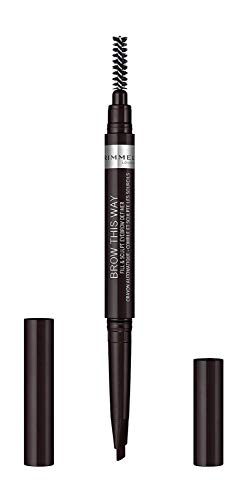 Rimmel London Brow This Way Fill & Sculpt Lápiz de Cejas Tono 4 Soft Black - 0.25 gr