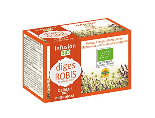 Robis Diges Bio Complemento Alimenticio Ecológico - 4 Paquetes de 20 Unidades