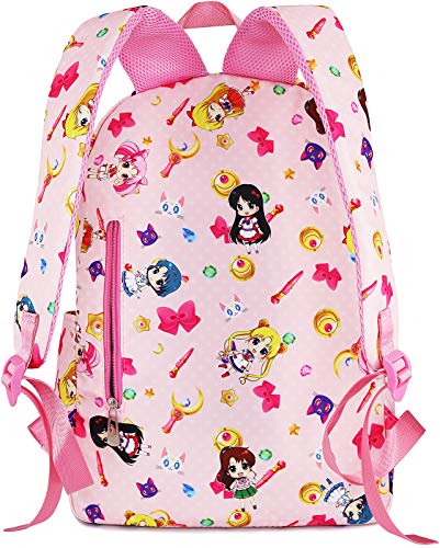 Roffatide Anime Sailor Moon Mochila Tsukino Usagi Luna Artemis mochila escolar para niñas con estampado completo mochila para ordenador portátil Chibi Moon