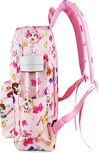 Roffatide Anime Sailor Moon Mochila Tsukino Usagi Luna Artemis mochila escolar para niñas con estampado completo mochila para ordenador portátil Chibi Moon