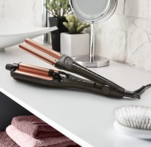 Rowenta CF4710 Hair styler Waves Addict (6 niveles de temperatura) negro / rosado - rizador innovador y creativo