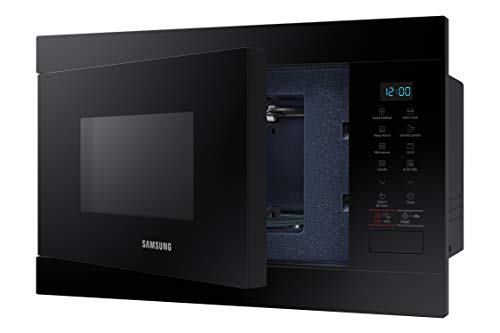 SAMSUNG MG22M8054AK - Microondas de Integración/ Encastre, 850 W/ 1100 W, 22 Litros, Interior de Cerámica Enamel, Color Negro