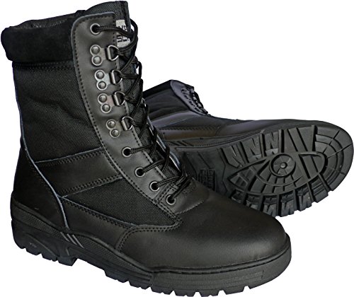 Savage Island Botas Negras Piel Tipo Militar