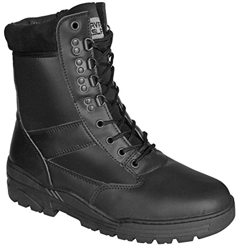 Savage Island Botas Negras Piel Tipo Militar