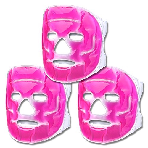 Schramm® Conjunto de 3 Piezas de máscaras refrigerantes máscara Facial Rosa máscara refrigerante Gafas