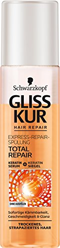 Schwarzkopf GLISS KUR Express Repair - Acondicionador reparador total, 6 unidades (6 x 200 ml)