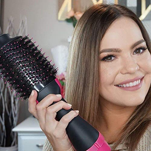 Secador Pelo Profesional 3 en 1 Cepillo Alisador Pelo, Secadora De Aire Caliente Cepillo Multifunción para Viaje Secador Peine de Aire Caliente para Todos Tipos de Cabello