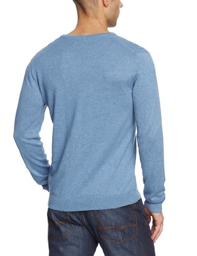 SELECTED HOMME Tower aus Cotton v-Neck Noos F Jersey, Blau (Moonlight Blue Melange), L para Hombre