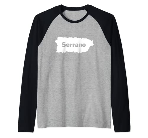 Serrano Apellido, Camisas de Puerto Rico Camiseta Manga Raglan