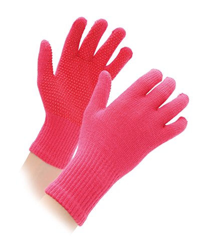 Shires William Hunter Equestrian Sure Grip-Guantes (Talla única), Color Rosa, Unisex Adulto