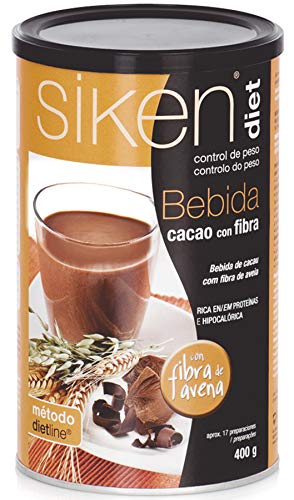 Siken Diet - Bebida de Cacao con Fibra de Avena y Trigo - Bote de 400 g