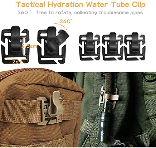 Simorce 34 Piezas Molle Accesorios multifunción Tactical Bag Clip Molle mosquetón, Correas Molle Keychain Clip Molle Strap Attachments para Mochilas tácticas (Negro) (34negro)