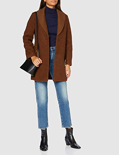 Sisley Coat Abrigo, Marrón (Cappuccino Brown 668), 38 para Mujer