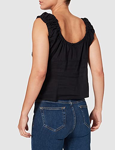 Sisley Top 5w4a5t3z6 Camisa, Nero 100, XS para Mujer