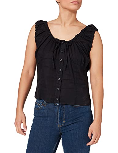 Sisley Top 5w4a5t3z6 Camisa, Nero 100, XS para Mujer