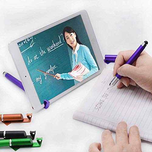 SITAKE Lapiz tactil, 12 Pcs Soporte para teléfono 3 en 1 + Lapiz Capacitivo para Tablet + bolígrafos, Soporte para teléfono móvil Stylus Pens para Todos los Dispositivos de Pantalla táctil (Stile 1)