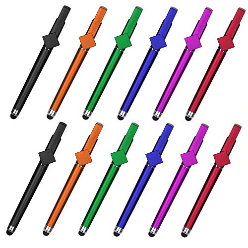 SITAKE Lapiz tactil, 12 Pcs Soporte para teléfono 3 en 1 + Lapiz Capacitivo para Tablet + bolígrafos, Soporte para teléfono móvil Stylus Pens para Todos los Dispositivos de Pantalla táctil (Stile 1)