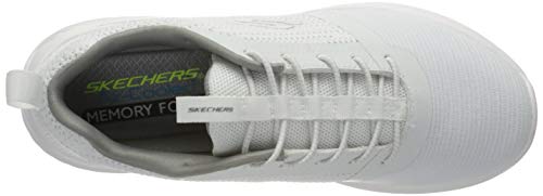 Skechers Bounder, Zapatillas Hombre, Multicolor (Wht Black Mesh/PU/Black Trim), 40 EU