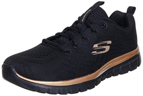 Skechers Graceful Get Connected, Zapatillas Mujer, Black, 36.5 EU