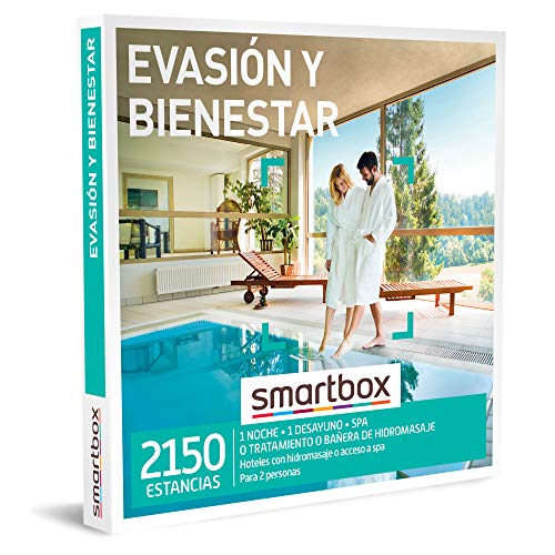 Smartbox - Caja Regalo Amor para Parejas - Evasión y Bienestar - Ideas Regalos Originales - 1 Noche con Desayuno y SPA, bañera de hidromasaje o Tratamiento para 2 Personas