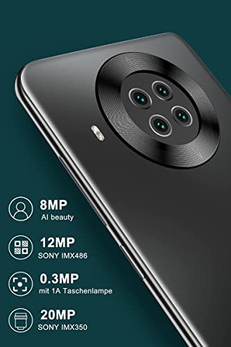 Smartphone Barato Libre 4G, Teléfono Móvil Bueno HAFURY K30 3GB RAM+64GB ROM 6,5'' HD+ Pantalla Dotdisplay Cámara Cuadrúple 20MP 4200mAh Batería, Dual SIM Face ID con NFC GPS Android 10, Negro