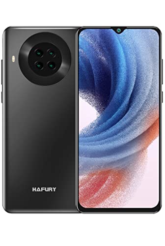 Smartphone Barato Libre 4G, Teléfono Móvil Bueno HAFURY K30 3GB RAM+64GB ROM 6,5'' HD+ Pantalla Dotdisplay Cámara Cuadrúple 20MP 4200mAh Batería, Dual SIM Face ID con NFC GPS Android 10, Negro