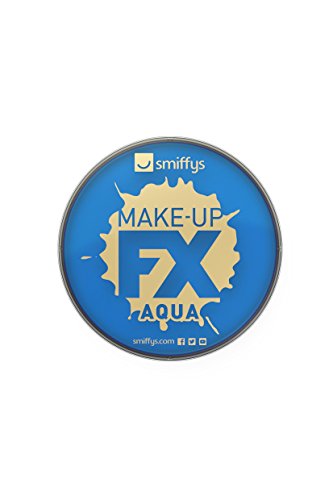 Smiffy'S 39135 Maquillaje Fx Smiffy Aqua Pintura Facial Y De Cuerpo Eléctrico, Azul Real