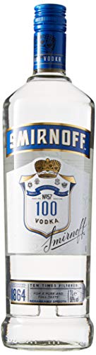 Smirnoff Triple Distilled 100 PROOF Vodka Blue Label 50% - 1000 ml