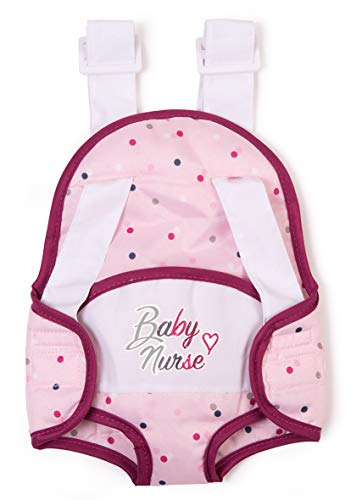 Smoby Baby Nurse-Mochila Portabebés para Muñeco Bebé de hasta 42cm, Correas Ajustables, Adecuado a Partir de 3 años, Color (220361WEB)