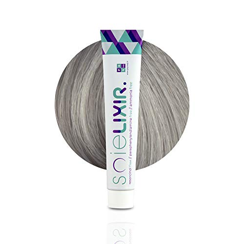 Soielixir Tinte Permanente para Cabello en crema SIN Resorcinol, parafenilendiamina y amoniaco - 93 colores - 100 ml - 10/11 Rubio Extra Claro Ceniza Intenso