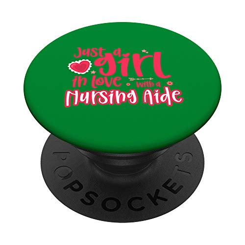 Solo una chica enamorada de un ayudante de enfermería PopSockets PopGrip Intercambiable