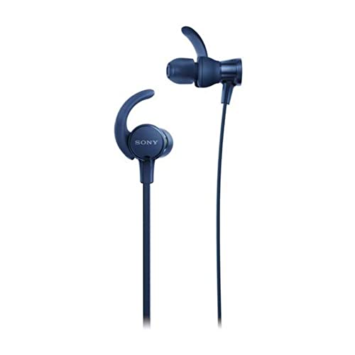 Sony MDR-XB510ASB Auriculares Intraurales Extra Bass (Diseño Lavable Resistente al Agua IPX5/7, Micrófono con Mando Integrado Compatible con Smartphones), Color Negro, Talla Única