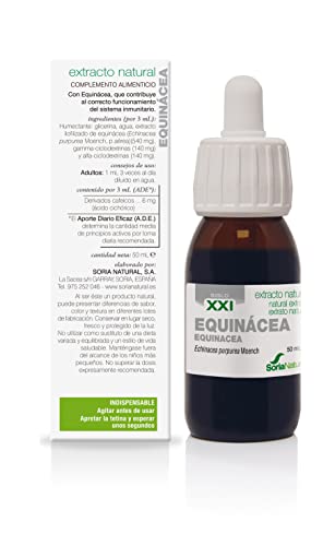 Soria Natural - Extracto Equinacea S.XXI- Complemento alimenticio – Potencia las defensas naturales - 50 ml