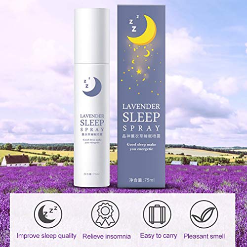 Spray de lavanda para dormir profundo Calm Deep Sleep Mist Spray de almohada Aceites esenciales de lavanda Terapia para el insomnio Ayuda para dormir Spray de almohada Alivio del estrés y sueño