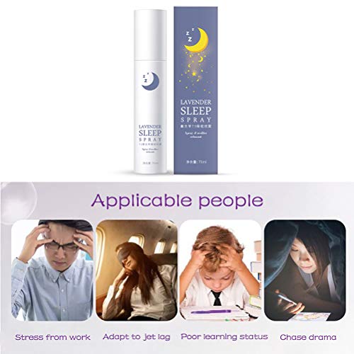 Spray de lavanda para dormir profundo Calm Deep Sleep Mist Spray de almohada Aceites esenciales de lavanda Terapia para el insomnio Ayuda para dormir Spray de almohada Alivio del estrés y sueño