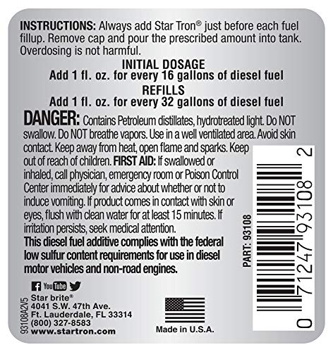 Star brite 14408 Diesel Additive (6/8Oz) by Star Brite