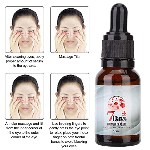 Suero de ojos - Suero de ojos para ojeras, hinchazón de ojos, tratamiento de bolsas de ojos, suero de ojos hidratante antiarrugas para hombres o mujeres, 15 ml